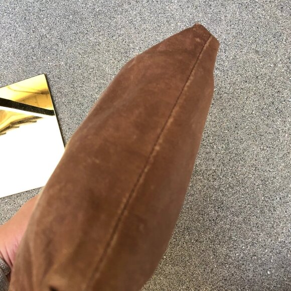 STELLA & DOT Leather Chain Crossbody Purse Brown Bag Zipper Womens - Picture 8 of 13